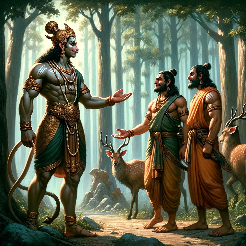 Hanuman Inquires from Rama about His Visit